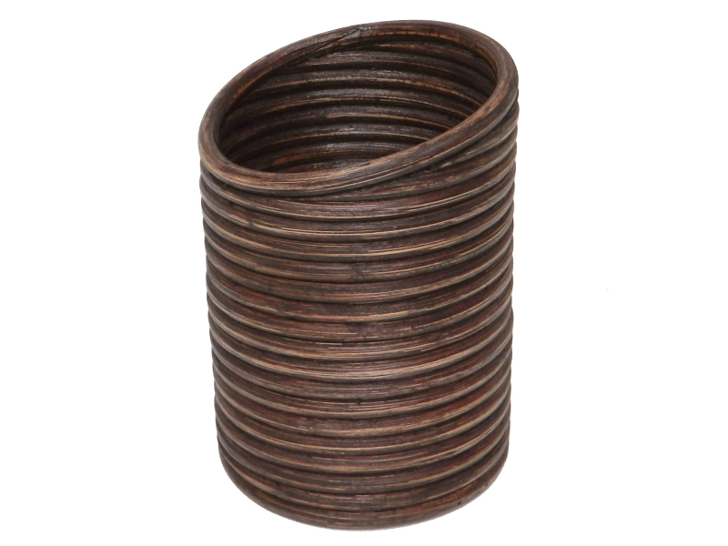 Rattan utensil holder brown washed